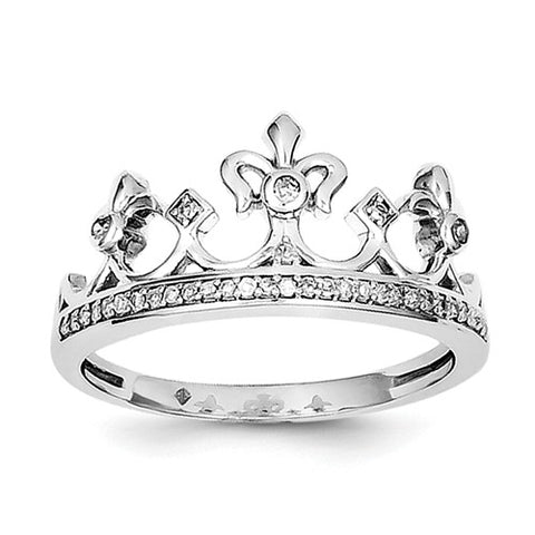 925 Sterling Silver diamond Crown Ring - Cailin's
