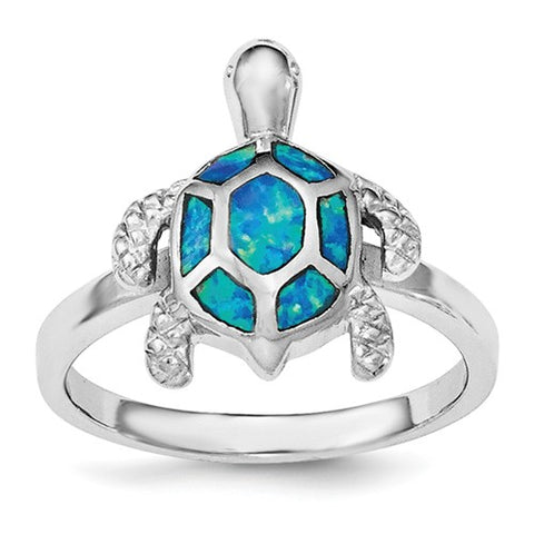 925 Sterling Silver Opal Sea Turtle Ring - Cailin's