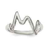925 Sterling Silver ZigZag Heartbeat Ring - Cailin's