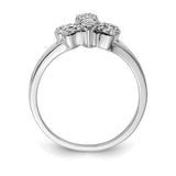 925 Sterling Silver Fleur de Lis diamond Ring - Cailin's