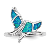925 Sterling Silver Opal Whale Tail Ring - Cailin's