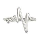 925 Sterling Silver ZigZag Heartbeat Ring - Cailin's