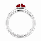 925 Sterling Silver Pretty Lady Bug diamond Ring - Cailin's