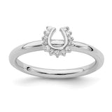 925 Sterling Silver Colour Me Fancy Horseshoe diamond Rings - Cailin's