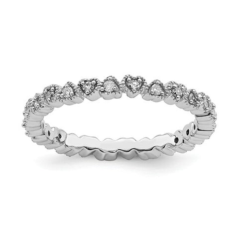 925 Sterling Silver True Hearts diamond Ring - Cailin's