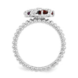 925 Sterling Silver Multi Gemstone diamond Ring - Cailin's