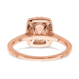 14K Rose Gold 1CT Morganite diamond Engagement Ring - Cailin's