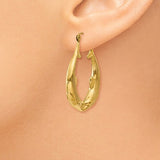 14K Yellow Gold Kissing dolphins Hoop Earrings - Cailin's