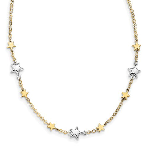14K Yellow Gold Shining Stars Necklace - Cailin's