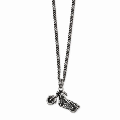 Stainless Steel Antique Motorcycle Necklace - Cailin's