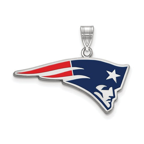 925 Sterling Silver New England Patriots NFL Football Necklace Charm - Cailin's