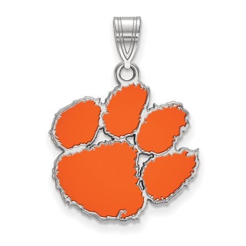 925 Sterling Silver Clemson Tigers Necklace Charm - Cailin's