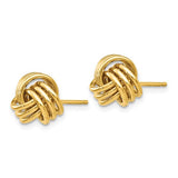 14K Yellow Gold Lovely Love Knot Post Earrings - Cailin's