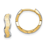 14K Yellow Gold Wave Hoop Earrings - Cailin's