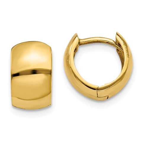 14K Yellow Gold Haute Hugger Hoop Earrings - Cailin's