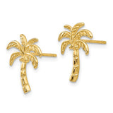 14K Yellow Gold Palm Tree Post Earrings - Cailin's