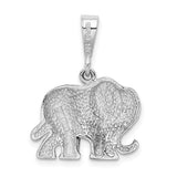 14K White Gold Elephant Necklace Charm - Cailin's
