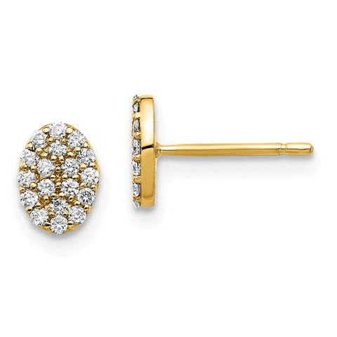 14K Yellow Gold Spectacular 1/4 CT diamond Post Earrings - Cailin's