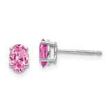 14K Gold Pink Sapphire Post Earrings - Cailin's
