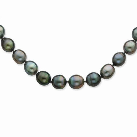 14K White Gold Luxury Saltwater Tahitian Pearl Necklace - Cailin's
