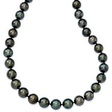 14K White Gold Saltwater Tahitian Black Pearl Necklace - Cailin's