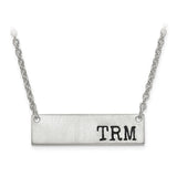 925 Sterling Silver Initials Name Bar Necklace - Cailin's