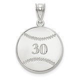925 Sterling Silver Custom Name Baseball Necklace Charm - Cailin's