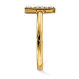 14K Yellow Gold Luxury diamond Bar Ring - Cailin's