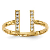 14K Yellow Gold Luxury diamond Bar Ring - Cailin's