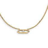 14K Yellow Gold Sliding 1/4 Carat Diamond Necklace - Cailin's
