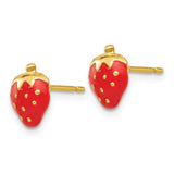 14K Yellow Gold Strawberry Post Earrings - Cailin's