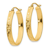 14K Yellow Gold Haute Oval Hoop Earrings - Cailin's